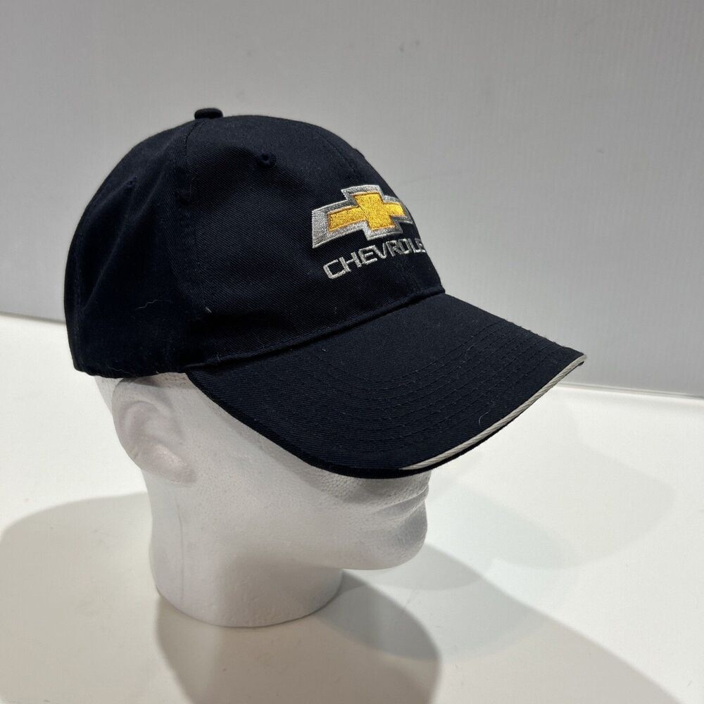 Sunset Chevrolet Embroidered Hat Cap Chevy Adjustable Blue Gold Bow tie